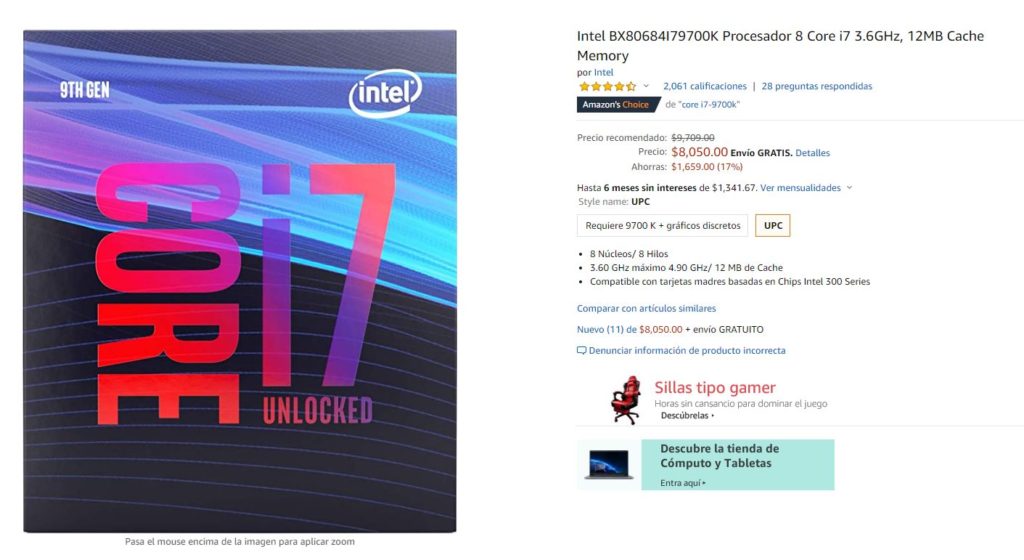 INTEL-CORE-I7-9700K-AMAZON-MEXICO