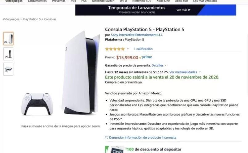 Amazon-mexico-PS5-precio-filtrado