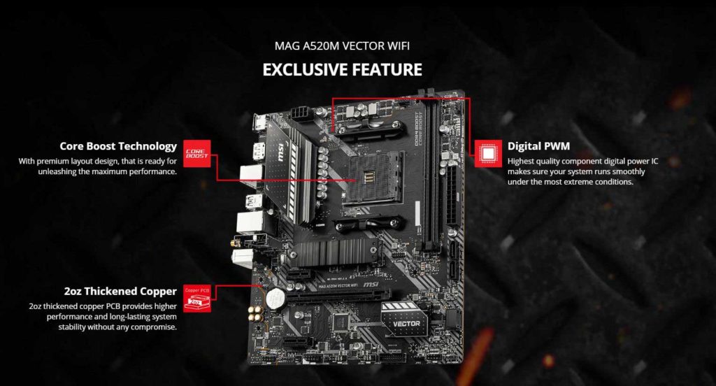 MSI-MAG-A520M-VECTOR-WIFI-Caracteristicas
