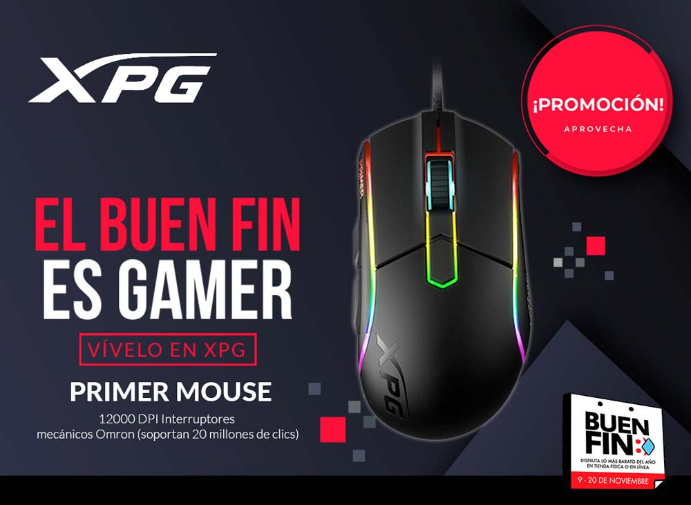 OFERTA XPG PRIMER MOUSE GAMER BUEN FIN 2020
