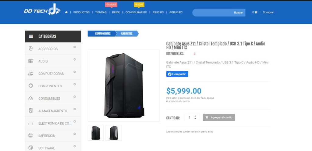 ASUS-ROG-Z11-GAMER-MINI-ITX-DDTECH-PRECIO-MEXICO